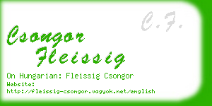 csongor fleissig business card
